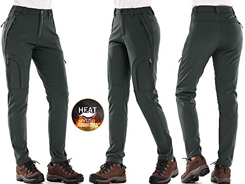 image for Toomett Women Hiking Snow Waterproof Winter Black Cargo Softshell ski 