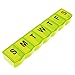 Large 7 Day Pill Box - Weekly Pill Organizer -Pill Storage- Vitamins- Medications- Supplements - Fish Oil ∣ Pill Case - Dispenser - Holder -Translucent Lime Color ∣Pill Organizer by Survive! Vitamins