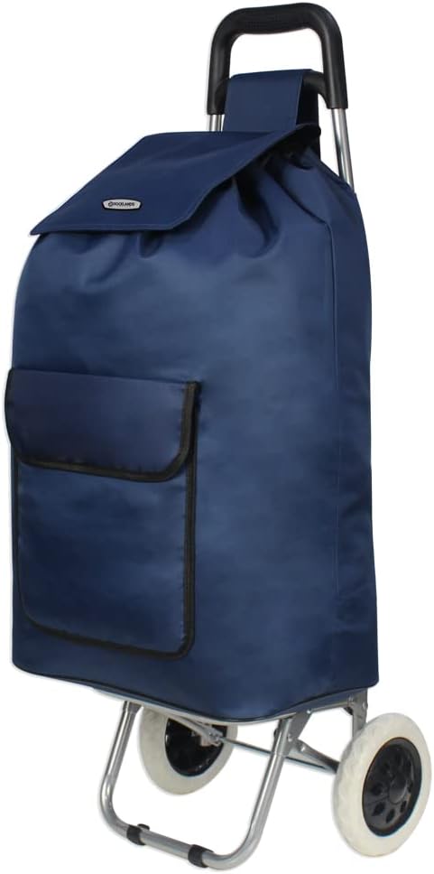 Ariana 61Ltr Lightweight 2 Wheel Large Shopping Trolley Navy Blue ST54