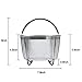 AMZLIFE Steamer Basket for Instant Pot Accessories 6qt, Pressure Cooker, Stainless Steel Strainer with Premium Silicone Handle for Steaming Vegetables, Meat, Eggs, etc (FDA Certificated)