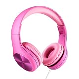 New! LilGadgets Connect+ PRO Kids Premium Volume Limited Wired Headphones with SharePort (Children) - Pink
