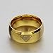 Acupress 8mm Golden Band Ring Unisex Size 6-12 Stainless Steel Men's Titanium Superman Superhero