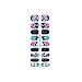PUEEN 3D Designer Nail Wraps Collection COLORFUL LIFE - 5 Pack (18 Strips Each) Nail Wraps/Nail Strips/Nail Foils/Nail Stickers/Nail Decals/Nail Patches in New High Fashion Designs-BH000484