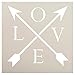 Love - Arrows Stencil by StudioR12 | Rustic Word Art -Reusable Mylar Template | Painting, Chalk, Mixed Media | Use for Journaling, DIY Home Decor - CHOOSE SIZE (9