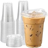 AOZITA [100 Sets, 12 oz Crystal Clear Plastic Cups