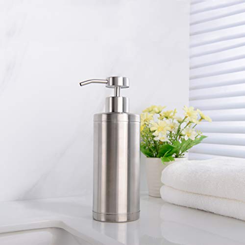 GICASA Premium Stainless Steel Countertop Soap Dispenser, Liquid Hand Soap Dispenser for Kitchen and Bathroom