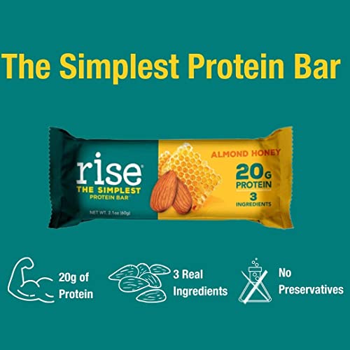 Rise Whey Protein Bars Almond Honey Healthy Breakfast Bar & Protein