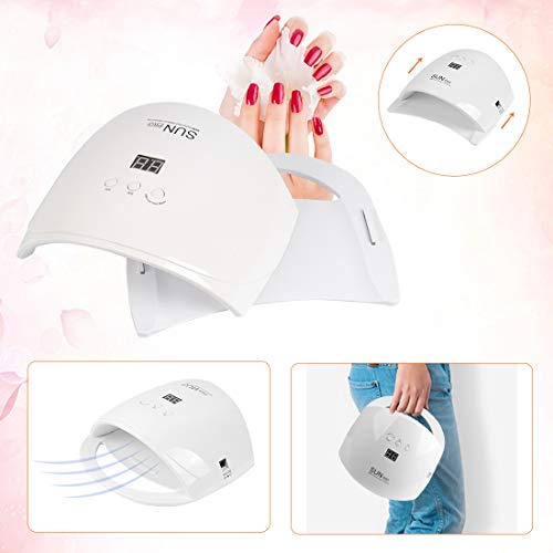 image for AI Girl UV Nail Dryer, 48W UV Nail Lamp With 3 Timer Settings & Sensor