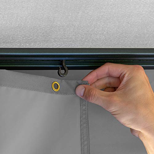 TOOLPORT Gartenpavillon 3x4 m ALU Premium ca. 220 g/m² Dachplane wasserdicht Pavillon 4 Seitenteile Gartenzelt hellgrau ca. 9x9cm Profil – Bild 7