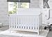 Delta Children Bennington Elite Sleigh 4-in-1 Convertible Crib, Bianca White