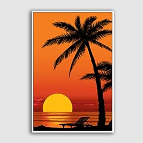 Framed Canvas Home Artwork Decoration Silhouette Canvas Wall Art for Living Room, Bedroom - 16x24 inches