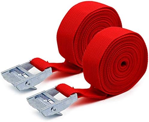 2x Lashing Straps with Buckle Good for Roof-top Tie Down Mounted Cargo(10'x1')
