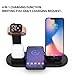 Elaime Fast Wireless Charger, 4 in 1 Wireless Charging Dock Compatible with Apple Watch 5 and Airpods Pro, Qi Wireless Charging Station Stand for iPhone 11 11 Pro Max X Xs XR Xs Max 8 8 Plus （Black）