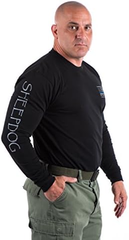 Thin Blue Line Sheepdog T-shirt (Long Sleeve) (Small)