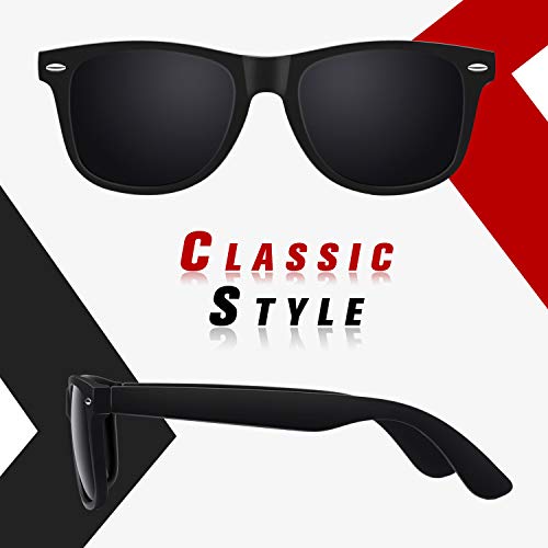 Sunier Sunglasses Mens Womens Polarised, Retro Square Ultralight Driving Fishing Running Cycling Shades Mens with UV400 Protection