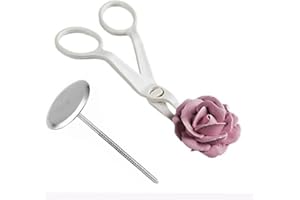 Cake Flower Nail Lifters Piping Set Stainless Steel Scissor Flowers Lifter Fondant Cake Decorating Tray