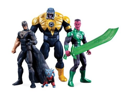 SDCC 2013 DC Comics Super Heroes Black Hand, Green Lantern Sinestro, Arkillo & Dex-Starr Action Figure 4-Pack