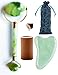 Jade Face Roller Massager, KOBESTN Face Jade Facial Roller Massager & Gua Sha Tools,Original Facial Scraping Massager Tool Real Jade Roller for Face Real Jade 100% Jade Facial Massager Set