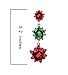 VK Accessories Christmas Earring Bow Shape Xmas Santa Gift Bow Drop Dangle Earrings for Women (Red Glitter)