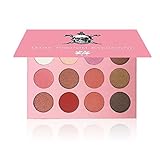 Kaidifangte Makeup Palette 12 Color Pink Matte Red Eyeshadow and Orange Shimmery Eye Shadow Palette Kit 11 Shimmer + 1 Matte DARK FREDOM EYESADOW