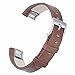 bayite Leather Bands Compatible Fitbit Alta and Alta HR, Chocolate Brown 5.5