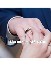 MNH anillo de carburo de tungsteno con cepillado mate con acabado con borde biselado, con ajuste cómodo, para matrimonio o compromiso, para hombre, de 6 mm