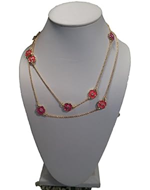 Kate Spade Flutter Floral Long station necklace