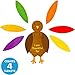 amscan Paper Turkey Craft Kit - Thanksgiving Party, 1 Set,for 48 months to 144 months, Assorted Sizes, Multi Color