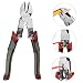 Side Cutting Pliers, Industrial Pliers with Wire Stripper/Crimper/Cutter Function, Heavy Duty Cutter Plier, 8 inch NEWACALOX (Grey)