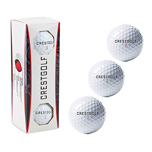 Crestgolf Professional Maximum Distance 3Piece Golf Ball 3 Count