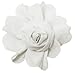 White Chiffon Rosette Hair Clip - 4