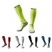 TULUO Kids Knee High Compression Team Sport Towel Bottom Soccer & Football Socks