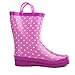 Girls Pink Butterfly Polka-Dot Rain Boots - Size 9 (Toddler)