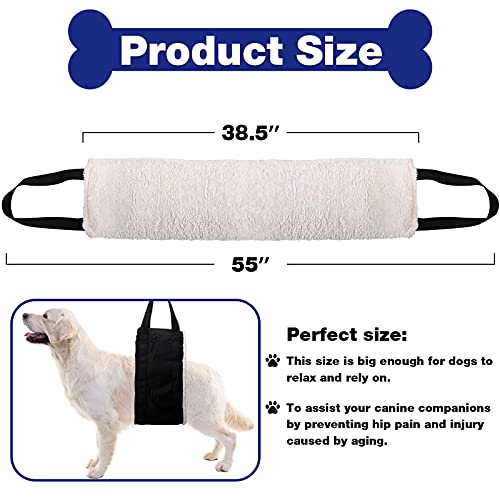 Portable Canine Sling for Hind Legs, Dog Harness Help to Lift Rear Legs, Assist Elderly Dogs Lifting Back Legs, Suppor for Injured, Disabled, Joint Pain and After ACL Surgery