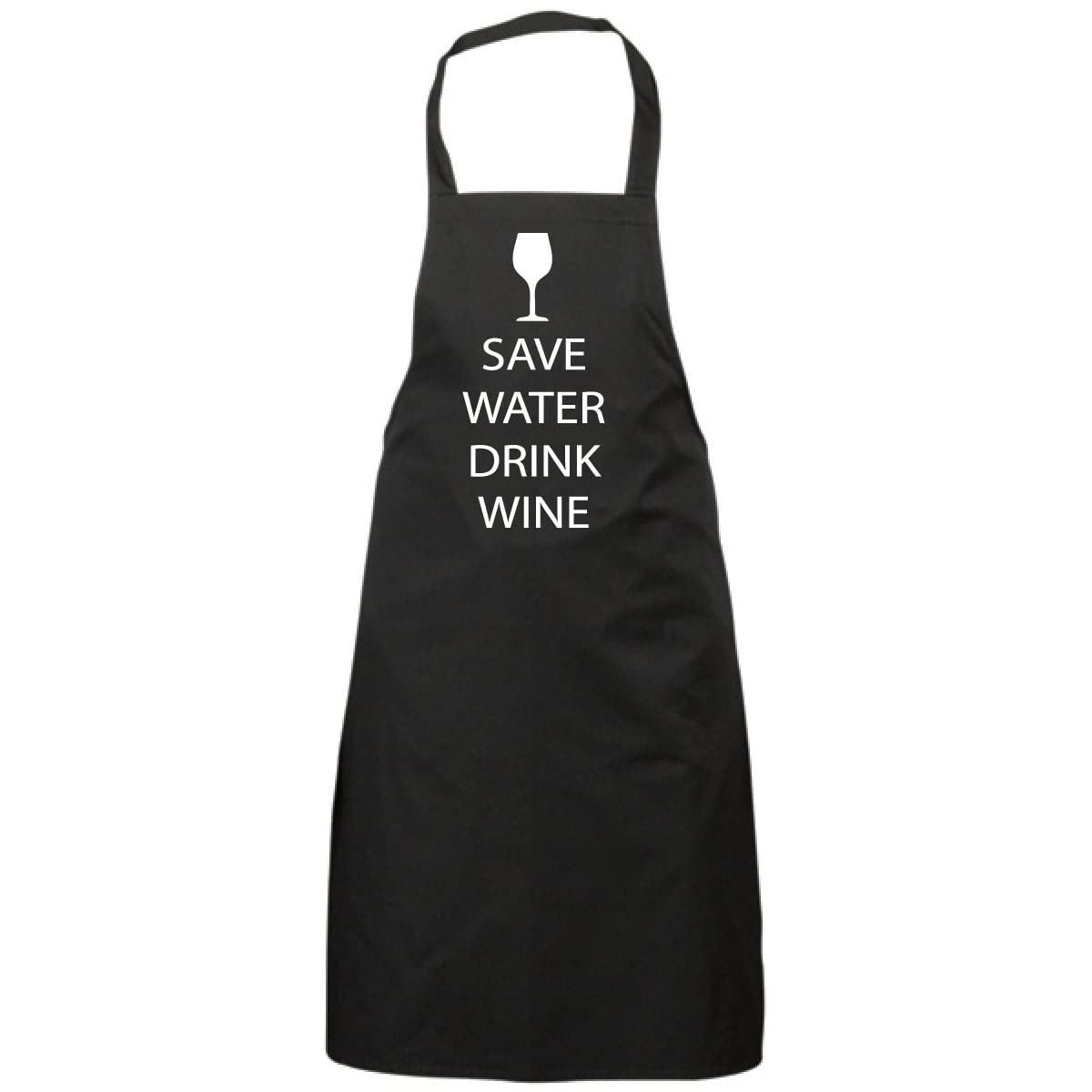 60 Second Makeover Limited Save Water Drink Wine Black Apron Novelty Gift Mum Funny