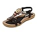 Bohemia Sweet Sandals,Clearance! AgrinTol Women's Fashion Sweet Beaded Clip Toe Flats Bohemian Herringbone Sandals