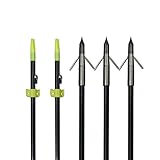 Bowfishing Arrow barb Grapple Point with Fiberglass Shaft(6 pack)