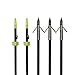 Bowfishing Arrow barb Grapple Point with Fiberglass Shaft(6 pack)