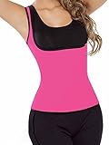 LAZAWG Womens Slimming Sweat Vest Hot Neoprene Shirt Body Shapers for Weight Loss Pink Large