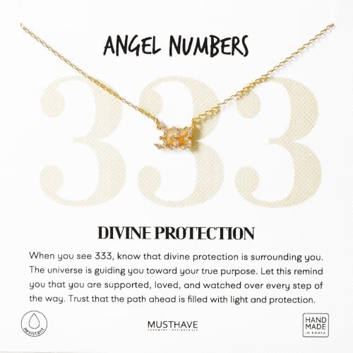 Amazon.com: Angel Number 777 Necklace, MUSTHAVE 18K Gold Plated