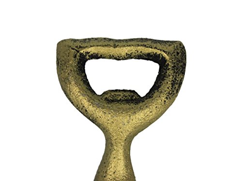 Hampton Nautical Rustic Gold Cast Iron Whale Sea Decoration Bottle Opener, 7" - Vintage Cast Iron Décor