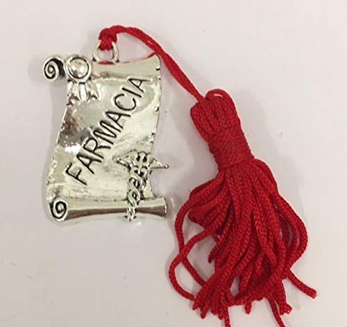 Object for wedding favours pendant parchment LAUREA graduated pharmacy with tassel party favours