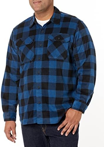 Wrangler mens Long Sleeve Plaid Fleece 