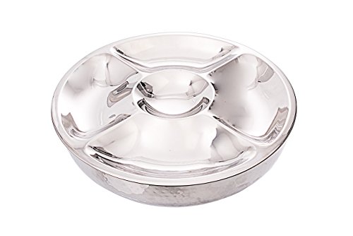 Classic Double Wall Serving Bowl - Stainless Steel 2 Piece Party Bowl and Serving Tray - Great for Salads, Fruit, Snacks, Chips and dips, Vegetables - Hot and Cold