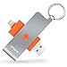 iPhone Memory Card Reader, Omars USB 3.1 Portable Card Reader OTG Adapter with Lightning Connector for Micro SD Card/TF Card Compatible with iPhone iPad MacBook (SD Card not Included) - Orange