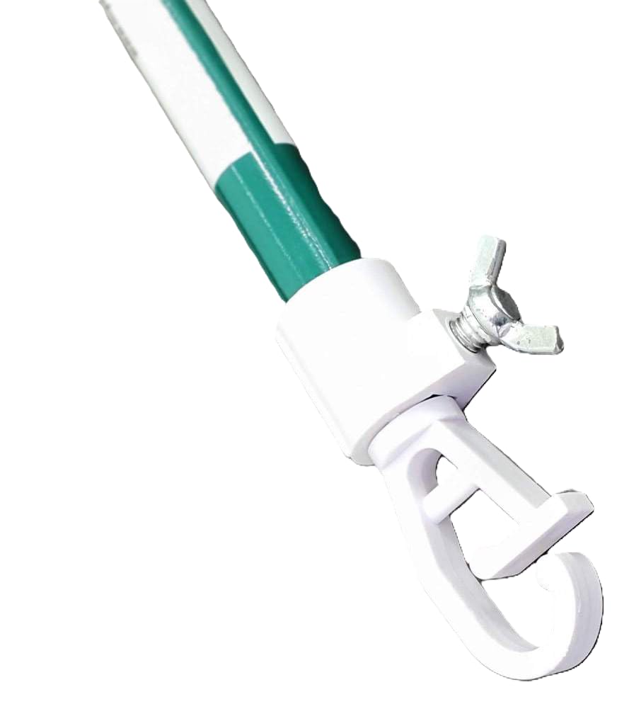 SAIF Prop Butterfly Lock Garden Washing Line Metal Galvanised Outdoor Indoor Airer Rope String Cloths Laundry Support pole Extendable from 1.5 to 2.4m Telescopic strong (1pk Butterfly Lock) โ image 1