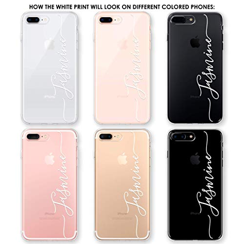 Personalized Name Phone Case for iPhone XS Max XR X 10S 10R 10 8 Plus 7 6s 6 SE 5s 5 Crystal Clear Slim Flexible Soft TPU Rubber