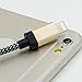 iPhone 7 Charger, 6.6ft Apple MFi Certified, Cambond 8 Pin Braided USB Lightning Cable Cord for iPhone 7 / 7 Plus, iPhone SE, iPhone 6s / 6s Plus / 6 / 6 Plus / 5s / 5c / 5, iPad Air, Mini ( Gold )