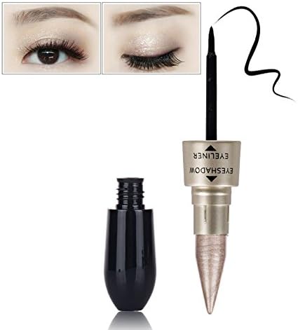 Professional 2 in 1 Eyes Mekeup Kit Waterproof Long Lasting Shimmer Shine Eye Shadow Stick Cosmetic Eyeliner #6