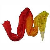 Agile-Shop 1.8M Hand Made Belly Dance Dancing Silk Bamboo Long Fans for Party Stage Performance (3 Colors)
